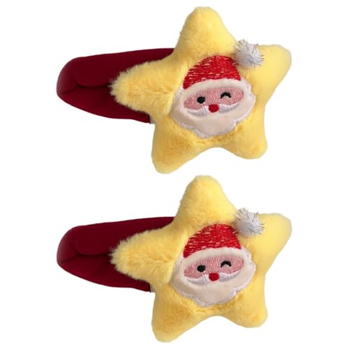 1 Paar Haarspangen mit weihnachtlichem Thema, schöne Plüsch-Haarspangen, Seitennadel für Feiertage, formelle Partys und 1 Paar Haarspangen mit weihnachtlichem Thema, schöne Plüsch-Haarspangen, Seitennadel für Feiertage, formelle Partys und von sodeber