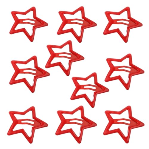 10 Stück einfarbige Haarspangen für heiße Mädchen, Legierung, Sternform, Haarspangen, Pferdeschwanz, Pony von sodeber