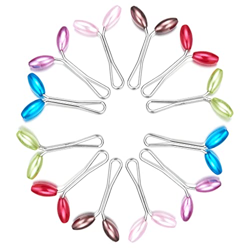 12 Stück mehrfarbige ovale Perlen Hijab Schal Metall U-Clip Kopftuch-Brosche Pin 12 Stück mehrfarbige ovale Perlen Hijab Schal Metall U-Clip Kopftuch-Brosche Pin von sodeber