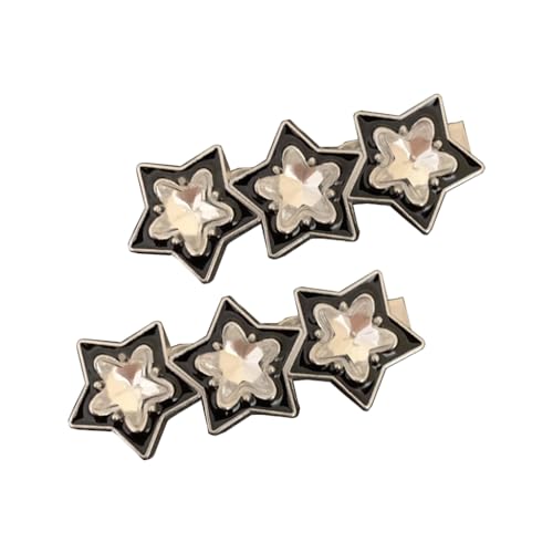 2 Stück Haarspangen mit Sternen, Haarspangen für Mädchen, Ornamente, Pony für Frauen, Kopfbedeckung, Zubehör 2 Stück Haarspangen mit Sternen, Haarspangen für Mädchen, Ornamente, Pony für Frauen, Kopfbedeckung, Zubehör von sodeber