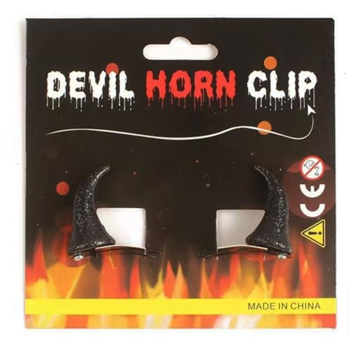 2 Stück lustige Teufelshorn-Haarspange mit Schleife, Kopfschmuck, Halloween-Clip-Kopfbedeckung 2 Stück lustige Teufelshorn-Haarspange mit Schleife, Kopfschmuck, Halloween-Clip-Kopfbedeckung von sodeber