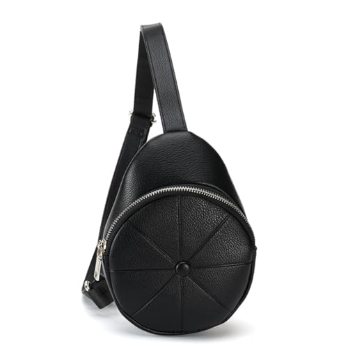 2023 Neue Hüfttasche PU Pack Große Kapazität Mode Gürtel Brust für Frauen Mädchen Vielseitige Crossbody, Schwarz Bk, M, Western von sodeber