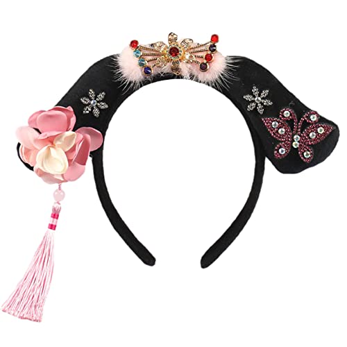 Antikes chinesisches Haarband mit Blume, Kopfbedeckung für Mädchen, Mandschu, Prinzessin, Tangzhuang, Kinder-Haar-Accessoires Antikes chinesisches Haarband mit Blume, Kopfbedeckung für Mädchen, Mandschu, Prinzessin, Tangzhuang, Kinder-Haar-Accessoires von sodeber