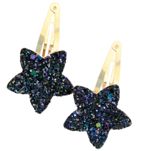 Beliebte glitzernde Stern-Haarspange für Mädchen, rutschfeste Haarspangen, schimmerndes Seitenzubehör, 2 Stück Beliebte glitzernde Stern-Haarspange für Mädchen, rutschfeste Haarspangen, schimmerndes Seitenzubehör, 2 Stück von sodeber