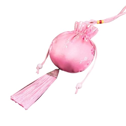 Beutel mit Kordelzug und Quasten, chinesischer Beutel, rund, Münzbörse, bestickt, Schmuck Beutel mit Kordelzug und Quasten, chinesischer Beutel, rund, Münzbörse, bestickt, Schmuck von sodeber