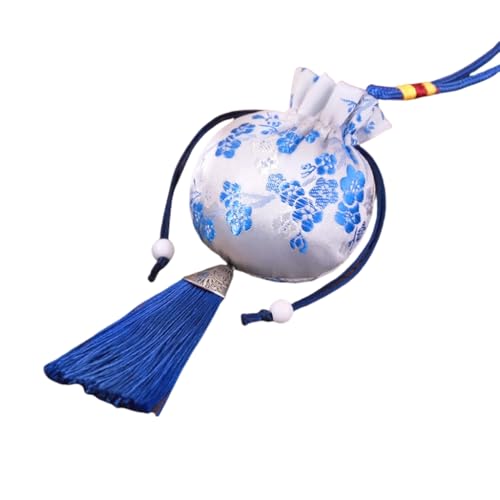 Beutel mit Kordelzug und Quasten, chinesischer Beutel, rund, Münzbörse, bestickt, Schmuck von sodeber