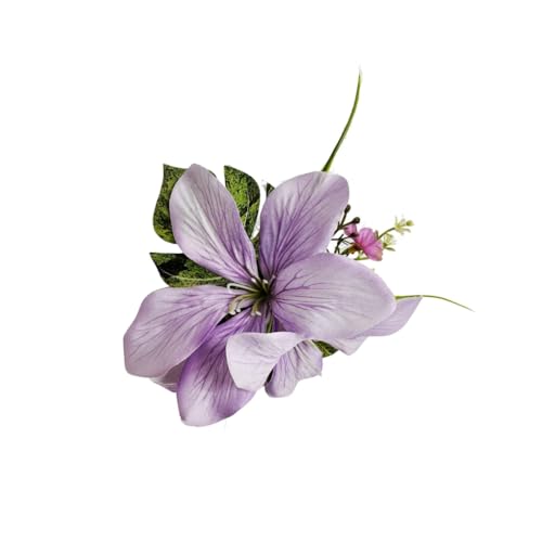 Blumen-Haarspange, realistische Lilien-Details, leichtes Design, Stoff-Blumen-Haarnadel, mehrere Farben, speziell von sodeber
