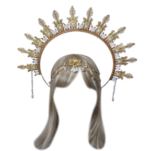 Blumenkrone, Haarreif, Vintage-Stil, Schönheitswettbewerb-Zubehör für Hochzeit, Stirnband, Brautfoto-Requisiten Blumenkrone, Haarreif, Vintage-Stil, Schönheitswettbewerb-Zubehör für Hochzeit, Stirnband, Brautfoto-Requisiten von sodeber