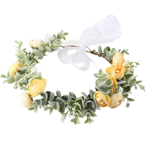 Brautblumenkrone für Hochzeit, Blumengirlanden, Haarkranz, Stirnbänder für Damen von sodeber