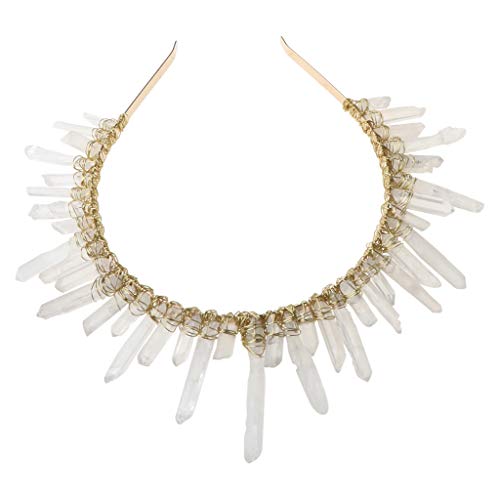 Brautschmuck, Hochzeits-Stirnband, handgefertigt, klar, weiß, Kunstkristall, H-Creolen Brautschmuck, Hochzeits-Stirnband, handgefertigt, klar, weiß, Kunstkristall, H-Creolen von sodeber