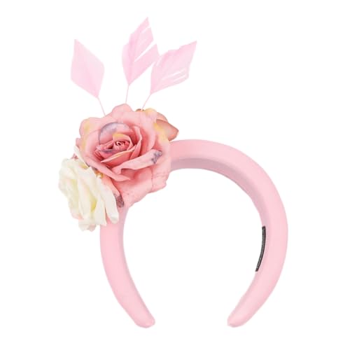 Breiter Haarreif für Damen, mit Blumen-Haarbändern, Haar-Accessoires, Mädchen, Teenager und Damen von sodeber