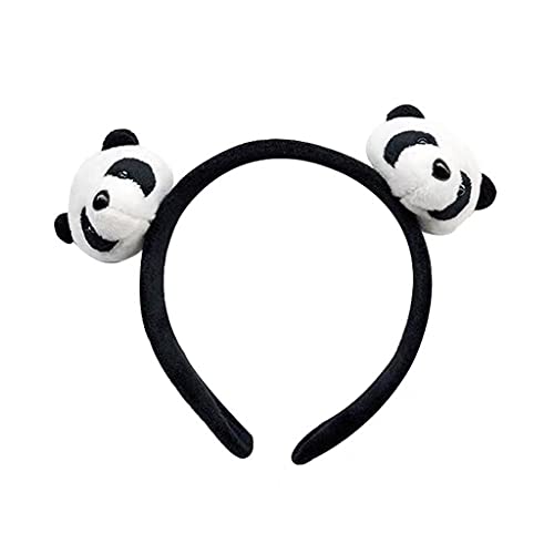 Cartoon-Panda-Haarreif, Stirnband, pelzige Haarnadel, Haargummi, Haarspange, Legierung, Brosche, Styling-Zubehör für Frauen von sodeber