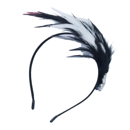 Cocktail-Party-Zubehör, Stirnband, Cosplay-Kostüm, Flapper, Frauen, Musikfestival, gefiedertes Haarband von sodeber