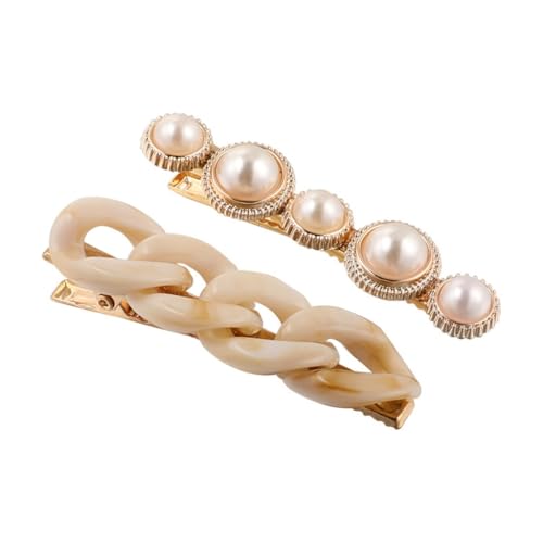 Damen-Haarspange mit Perlen, modisch, elegant, süße Kette, Foto-Requisiten von sodeber