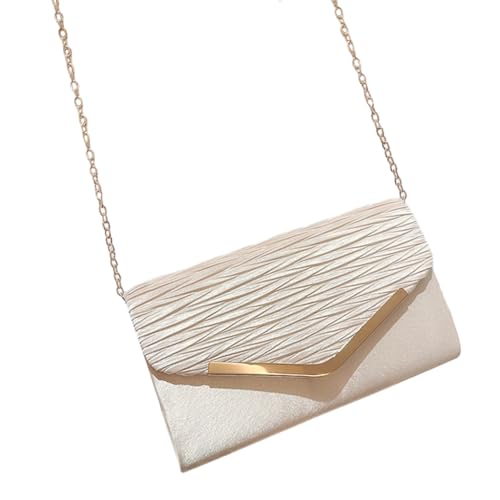 Damen-Handtasche, plissiert, Abendtasche, geeignet für formelle Anlässe und geschäftliche Anlässe, Aprikose bei, Medium Damen-Handtasche, plissiert, Abendtasche, geeignet für formelle Anlässe und geschäftliche Anlässe, Aprikose bei, Medium von sodeber