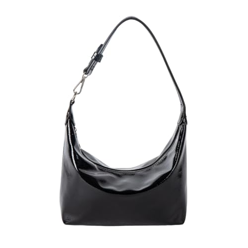 Damen Pendlertasche, modische Achselhöhle, Shopping, trendige Handtaschen, koreanische Stile, Schultertasche, einfach, Black Bk, Medium von sodeber
