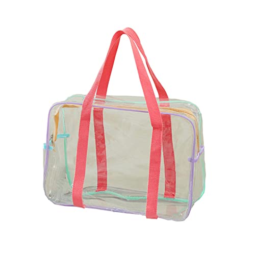 Damen Tasche Tote Make-up Kosmetik Schulter Strand Transparent Hohe Kapazität Schwimmen Aufbewahrung Handtasche, Größe L:, M, Western von sodeber