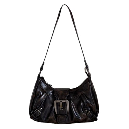 Damentasche aus PU-Leder, Schultertasche, Achselhöhle, französischer Stil, Unterarm-Handtasche und Geldbörse, alle passende Hälfte, Dunkelbraun, Medium Damentasche aus PU-Leder, Schultertasche, Achselhöhle, französischer Stil, Unterarm-Handtasche und Geldbörse, alle passende Hälfte, Dunkelbraun, Medium von sodeber