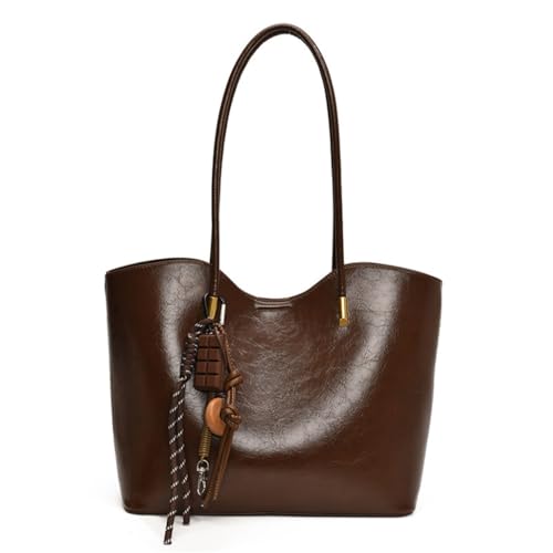 Damentasche aus PU-Leder, modische Schultertasche mit Tragegriff oben, bietet Funktionalität und Stil für den täglichen Gebrauch, Brown Bn, Medium Damentasche aus PU-Leder, modische Schultertasche mit Tragegriff oben, bietet Funktionalität und Stil für den täglichen Gebrauch, Brown Bn, Medium von sodeber