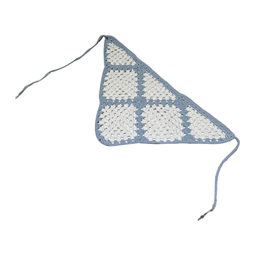 Dreieckige Bandanas für Damen, Turban, gehäkelt, Haarband, Stirnband, elastisches Band von sodeber