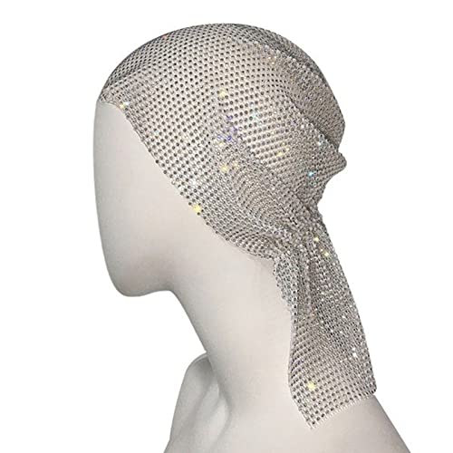 Dreieckiges Bandana, Turban, Spitze, Haarschal, Strass, Haarband, gestricktes Stirnband für Damen, trendiges Accessoire von sodeber