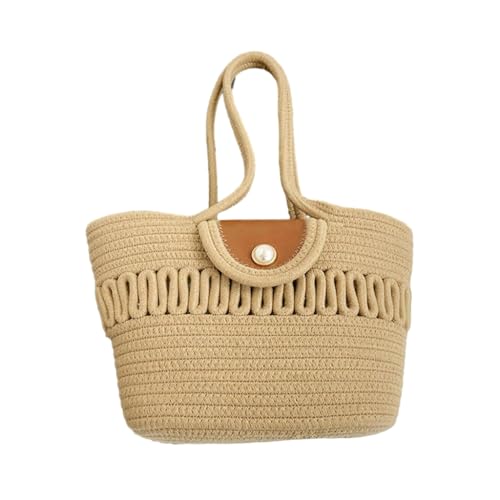 Elegante, wiederverwendbare Tragetasche, großes Fassungsvermögen, Geldbörse, lässig, Pendler, modische Schultertaschen, gewebte Handtasche für Damen, Khaki ohne Kh-2, Medium Elegante, wiederverwendbare Tragetasche, großes Fassungsvermögen, Geldbörse, lässig, Pendler, modische Schultertaschen, gewebte Handtasche für Damen, Khaki ohne Kh-2, Medium von sodeber