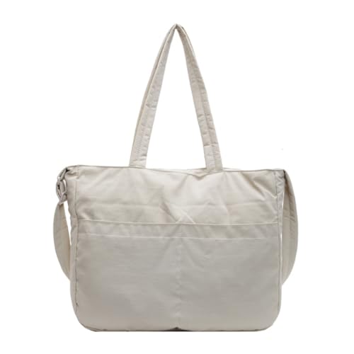 Elegante Damen-Handtasche, Nylongewebe, geräumige Schultertasche, Crossbody-Tasche, lässig, für Einkaufen und Arbeit, Beige Bg, Medium Elegante Damen-Handtasche, Nylongewebe, geräumige Schultertasche, Crossbody-Tasche, lässig, für Einkaufen und Arbeit, Beige Bg, Medium von sodeber