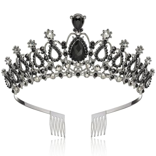 Elegante Kronen mit Kristallen, Brautschmuck, glänzender Hochzeitskrone, Befestigungskamm für Damen, M, Stoff Elegante Kronen mit Kristallen, Brautschmuck, glänzender Hochzeitskrone, Befestigungskamm für Damen, M, Stoff von sodeber