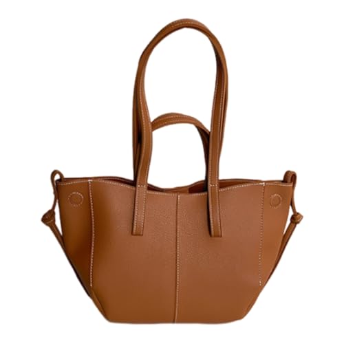 Elegante Umhängetasche im koreanischen Stil für Damen, geräumige PU-Leder-Handtasche, Vintage, klassisch, großes Fassungsvermögen, Brown Bn, Medium Elegante Umhängetasche im koreanischen Stil für Damen, geräumige PU-Leder-Handtasche, Vintage, klassisch, großes Fassungsvermögen, Brown Bn, Medium von sodeber