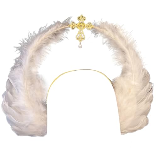 Eleganter, gefiederter Kronen-Kopfschmuck, Diadem, Haarreif für Halloween, Cosplay, Party und Maskeraden Eleganter, gefiederter Kronen-Kopfschmuck, Diadem, Haarreif für Halloween, Cosplay, Party und Maskeraden von sodeber