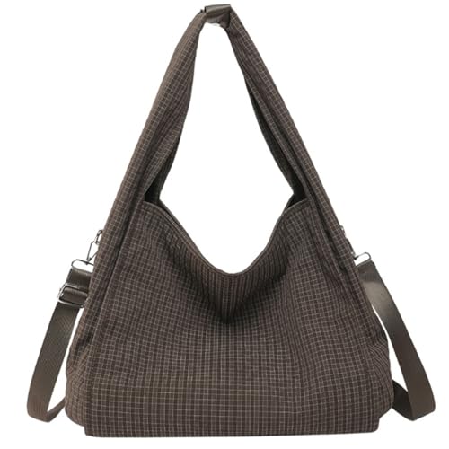 Ergonomische Damenhandtasche mit Waffeldruck und großer Kapazität Schultertasche für lässige Reisen täglich, Coffee Cf, Medium Ergonomische Damenhandtasche mit Waffeldruck und großer Kapazität Schultertasche für lässige Reisen täglich, Coffee Cf, Medium von sodeber