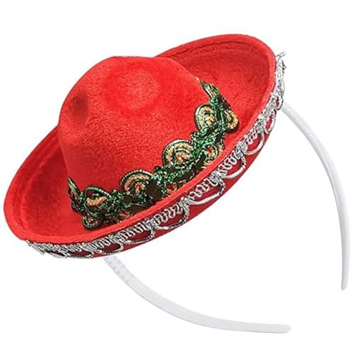 Feiertagsmütze, Stirnband mit bunter Dekoration, Kopfbedeckung, Kopfschmuck, modisches, festliches Haar-Accessoire für von sodeber