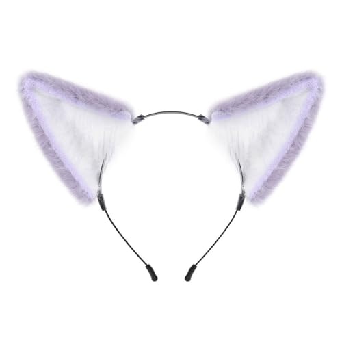 Füchse Ohrform Haarband Musik Festivals Animes Charakter Stirnbänder Erwachsene Plüsch Kopfschmuck Karneval Cosplay von sodeber