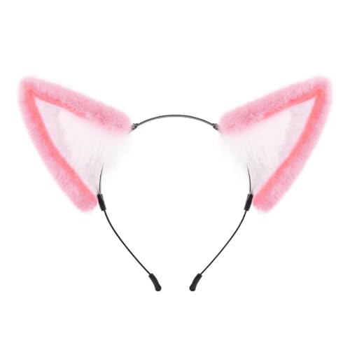 Füchse Ohrform Haarband Musik Festivals Animes Charakter Stirnbänder Erwachsene Plüsch Kopfschmuck Karneval Cosplay von sodeber