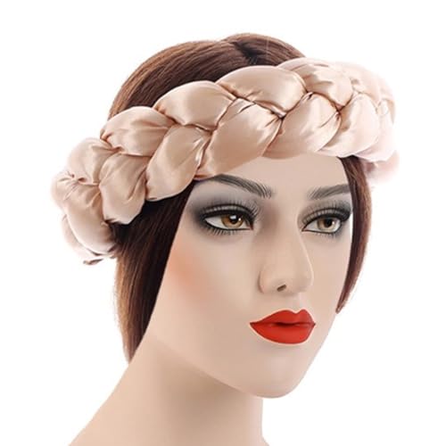Geflochtene Stirnbänder Unisex Haarband Stilvolle Kopfbedeckung Polyester Damen Haarschmuck von sodeber