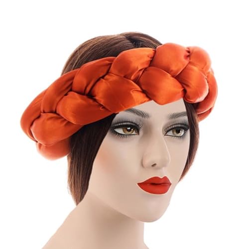 Geflochtene Stirnbänder Unisex Haarband Stilvolle Kopfbedeckung Polyester Damen Haarschmuck von sodeber