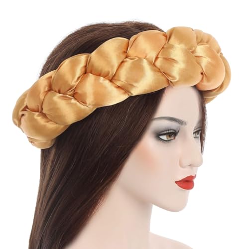 Geflochtene Stirnbänder Unisex Haarband Stilvolle Kopfbedeckung Polyester Damen Haarschmuck von sodeber