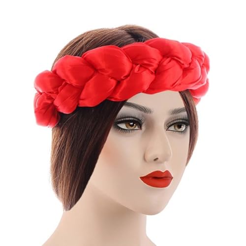 Geflochtene Stirnbänder Unisex Haarband Stilvolle Kopfbedeckung Polyester Damen Haarschmuck von sodeber