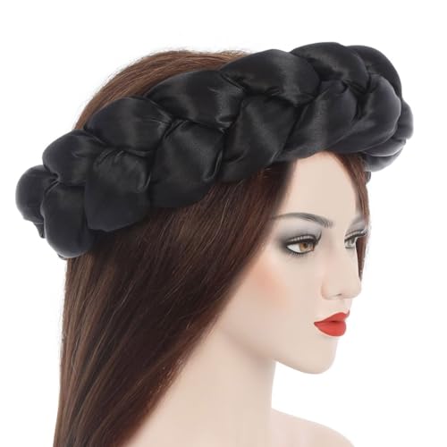 Geflochtene Stirnbänder Unisex Haarband Stilvolle Kopfbedeckung Polyester Damen Haarschmuck von sodeber