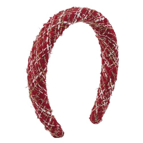 Geflochtenes Weihnachts-Stirnband für Damen, rutschfest, lässig, gehäkelt, für Mädchen, Spa, Waschen des Gesichts von sodeber