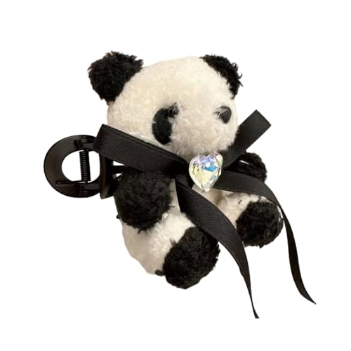 Gefüllte Panda-Form Haarklammer hoher Pferdeschwanz Frau Kopfbedeckung weibliche Accessoires schöne Karnevalsparty von sodeber