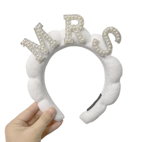 Gepolsterter Haarreif für die Braut, mit Perlen, für Schönheitswettbewerbe, Abschlussball, Kopfbedeckung für zukünftige Menschen von sodeber