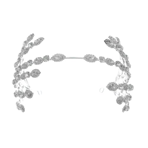 Glänzendes Strass-Blumen-Stirnband für Braut, luxuriöses Kristall-Haarband, Abendkleid, Hochzeit von sodeber