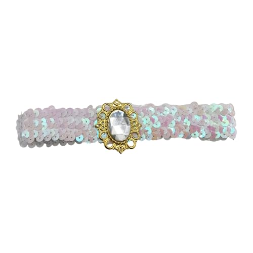 Glitzernde Pailletten-Stirnbänder mit Strasssteinen, elastische Haarbänder für Damen und Mädchen, verstellbare Haarteile Glitzernde Pailletten-Stirnbänder mit Strasssteinen, elastische Haarbänder für Damen und Mädchen, verstellbare Haarteile von sodeber