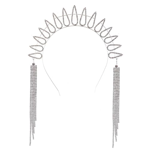 Glitzernder Wassertropfen-Haarreif für Schönheitswettbewerbe, Abschlussball, Brautschmuck, Hochzeitszubehör von sodeber