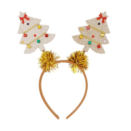 Glitzerndes goldfarbenes Weihnachtsbaum-Stirnband, weicher Filzstoff, bequeme Stirnbänder, Haarteile, Haarband für Glitzerndes goldfarbenes Weihnachtsbaum-Stirnband, weicher Filzstoff, bequeme Stirnbänder, Haarteile, Haarband für von sodeber