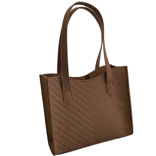 Große Kapazität, trendige und funktionale Schultertasche, Handtasche für Damen und Mädchen, Coffee Cf, Medium von sodeber