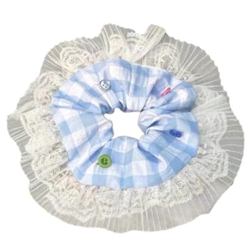 Haargummi mit Spitzenbesatz, elastisch, groß, elegant, weibliche Dekoration von sodeber