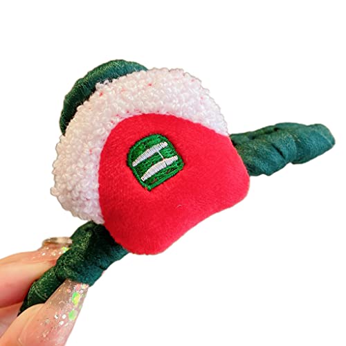 Haarklammern für Weihnachten, Weihnachtsmann, rutschfest, Baumschnappen, Schneemann, Pferdeschwanz-Halter von sodeber