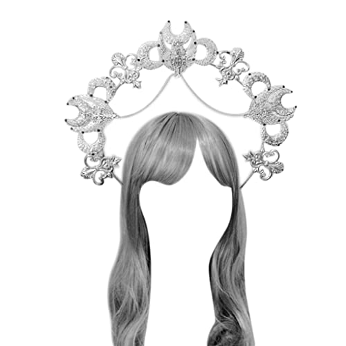 Haarreif für Damen, Prinzessinnen-Kopfschmuck mit Handperlen, Kristall, Festzug, Abschlussball, Party, Requisiten, Diadem, Haarreifen von sodeber